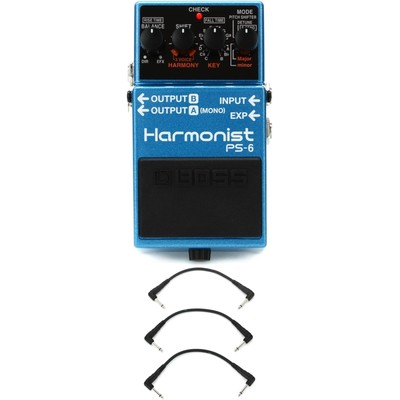 Boss PS-6 Harmonist Pedal with 3 Patch Cables