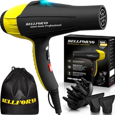 High-Power 2200W Ionic Hair Dryer - Fast-Drying, Constant Temperature Technol...