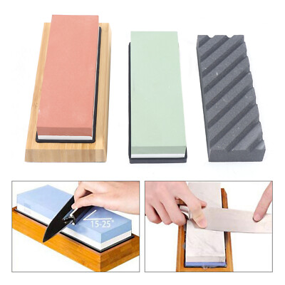 400/1000,3000/8000-Grit Wet Whetstone Professional Knife Sharpening Stone Set US