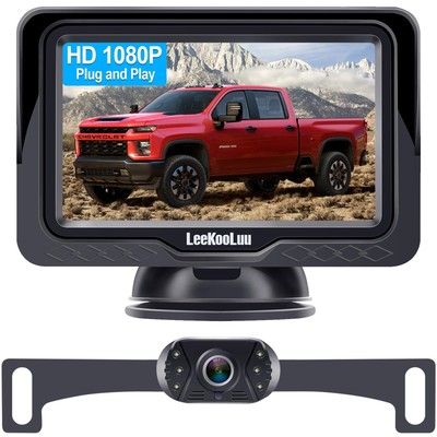 Backup Camera Easy Setup Plug-Play: HD 1080P No-Delay Waterproof - Clear Nigh...