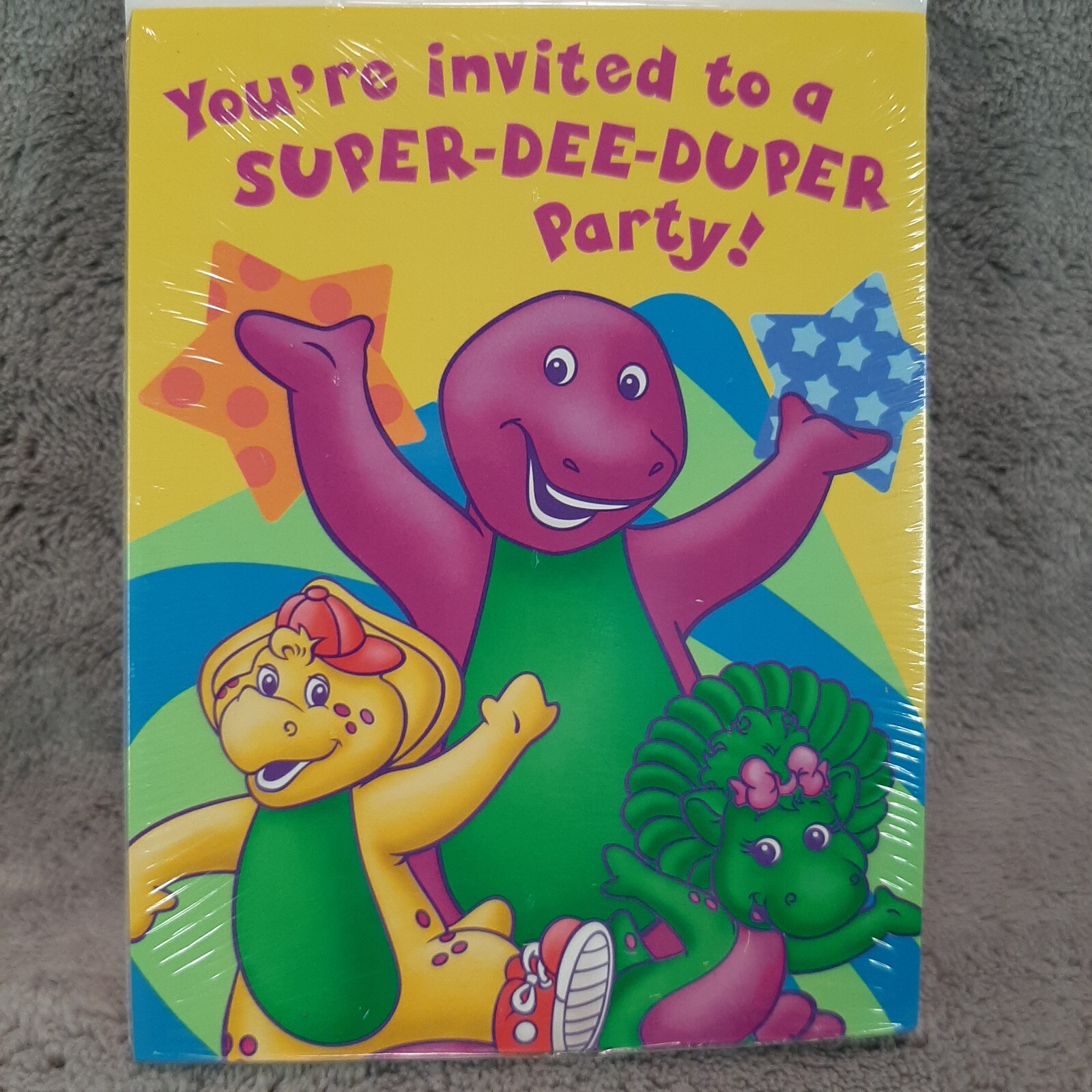 barney-birthday-party-supplies-hallmark-invites-napkins-plates-banner-favors-ebay