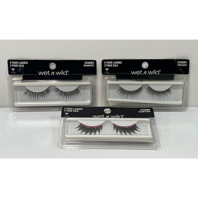 Wet n Wild - Pack Of Three Pairs Faux Lashes - Dramatic - Twilight - Glam Pixie
