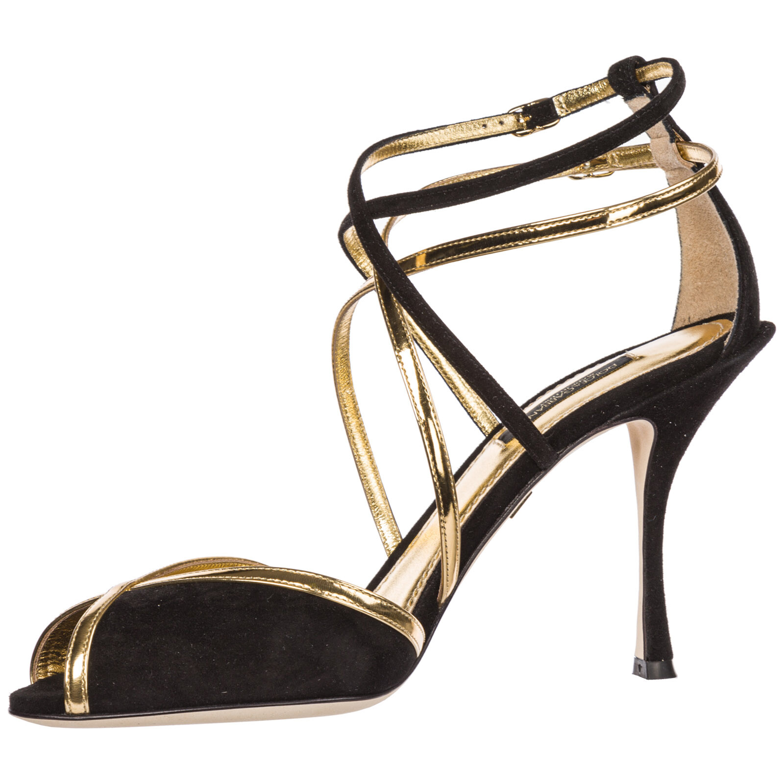 DOLCE & GABBANA DOLCE&GABBANA SANDALEN DAMEN CR0712AZ47689718 BLOCKABSATZ H 8.5 CM WILDLEDER NER