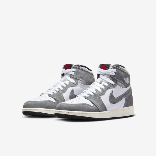 

Nike Air Jordan 1 Retro High OG GS AJ1 Вымытый черный детский молодежный повседневный FD1437-051, Серый, Air Jordan 1 Retro High Og Gs
