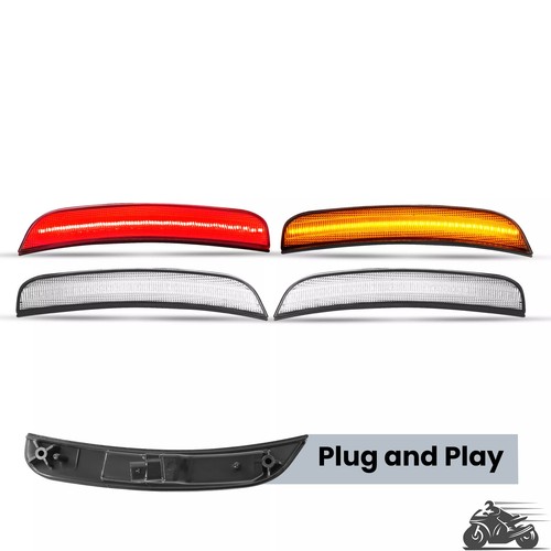 Красные и янтарные СВЕТОДИОДНЫЕ боковые габаритные огни для Chrysler 300 2015-2023 Спереди + сзади