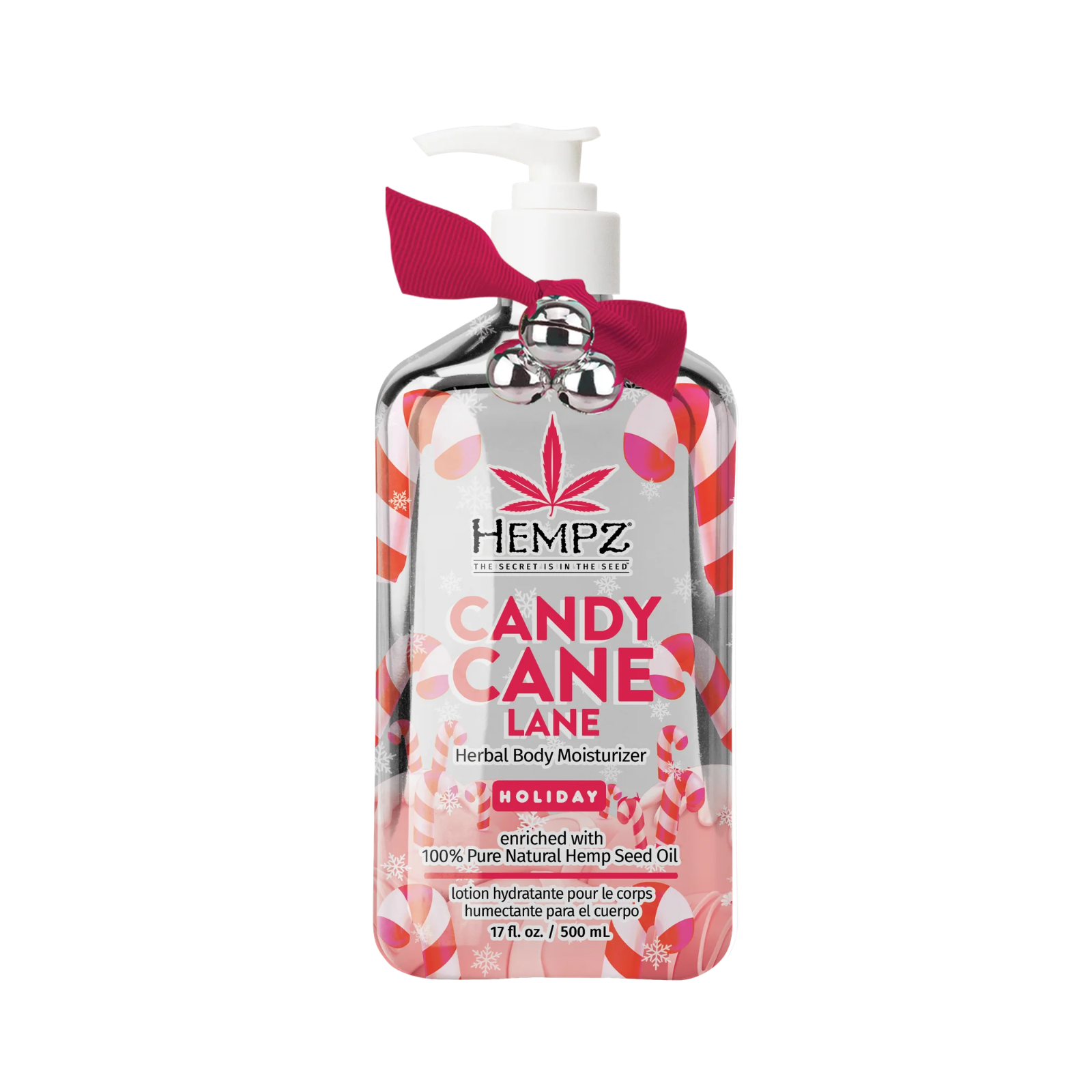 Hempz Limited Edition Candy Cane Lane Herbal Body Moisturizer for Dry Skin 17 oz