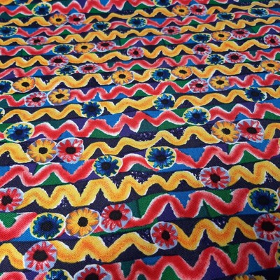 Phillip de Leon/Alexander Henry '97 FABRIC 100% Cotton 32'' x 43'' Fiesta Zig Zag''