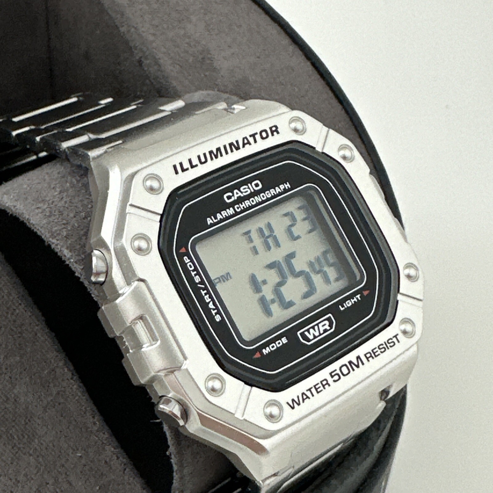 Casio W218HD-1AV, 50 Meter WR Chronograph Watch, Alarm, Illuminator,