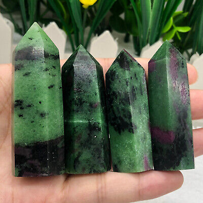 1pc Natural Zoisite Quartz Crystal Obelisk Wand Tower Point Healing 30g+