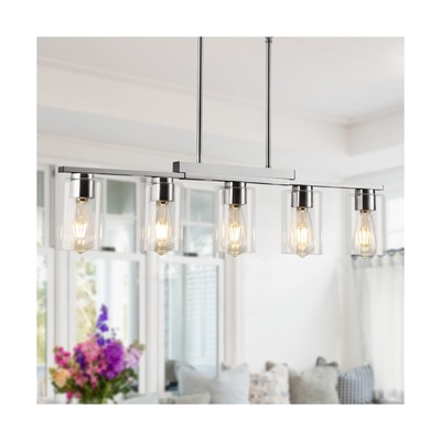 WILON Pendant Lighting for Kitchen Island, 5-Light Dining Room Light Fixture,...