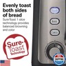 Hamilton Beach Gourmet 2 Slice Slot Toaster with Extra Long and Wide Slots, Sure-Toast Technology, Shade Selector, Bagel Setting, Matte Black and Stainless Steel (22996)