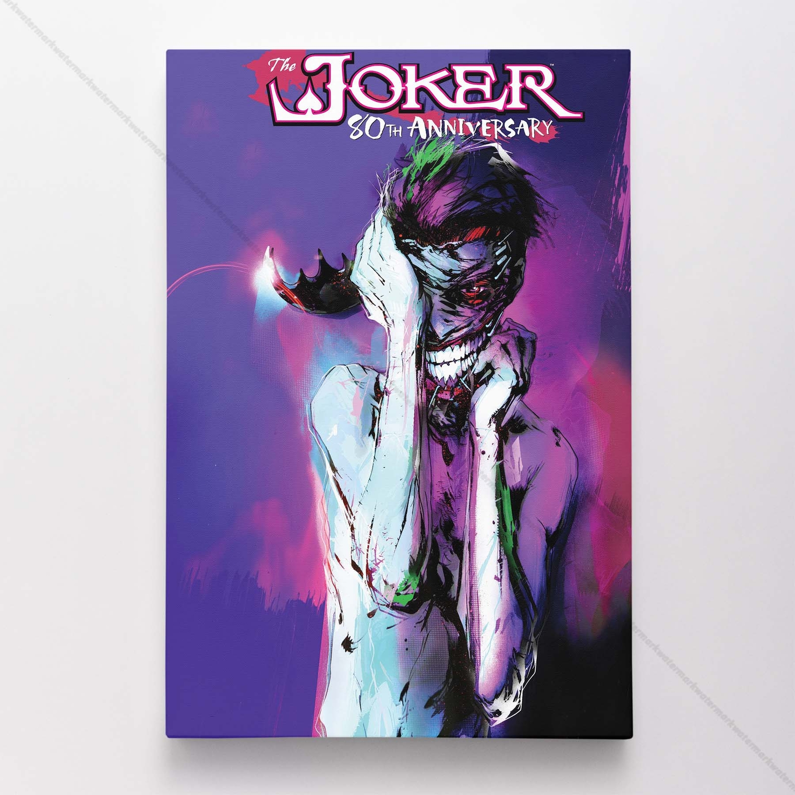 Joker Poster Canvas 80th Anniversary DC Comic Book Cover Art Print #37736