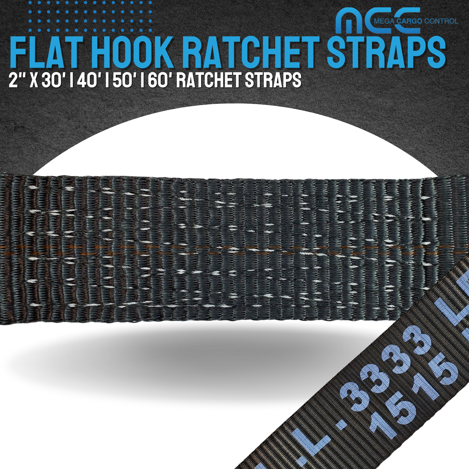 Heavy Duty 2" x 30' Ratchet Strap w/Flat Hook for Flatbed Truck Trailer Tie Down