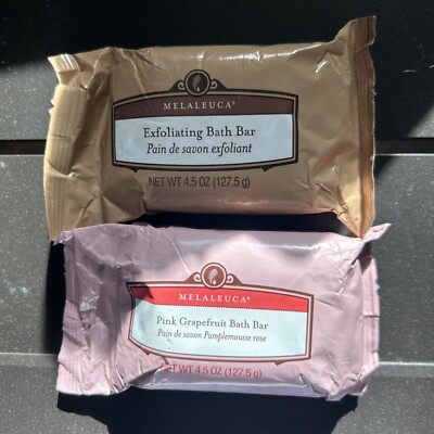 Pink Grapefruit Bath Bar & Exfoliating Bath Bar   4.5 oz Each