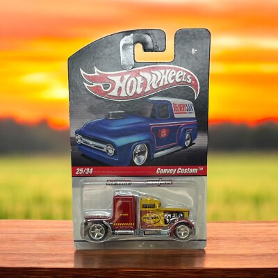 Hot Wheels Convoy Custom PennZoil Delivery Slick Rides-Yellow & Red