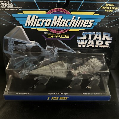 Micro Machines Star Wars Set Imperial Star Destroyer Tie Interceptor 1995