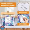 ASMALAM 4 Pack Laundry Room Organization Storage Containers Acrylic Jars and Dryer Sheet Container with Lids and Labels for Laundry Detergent Laundry Pods Containers Dry Sheet Organizing