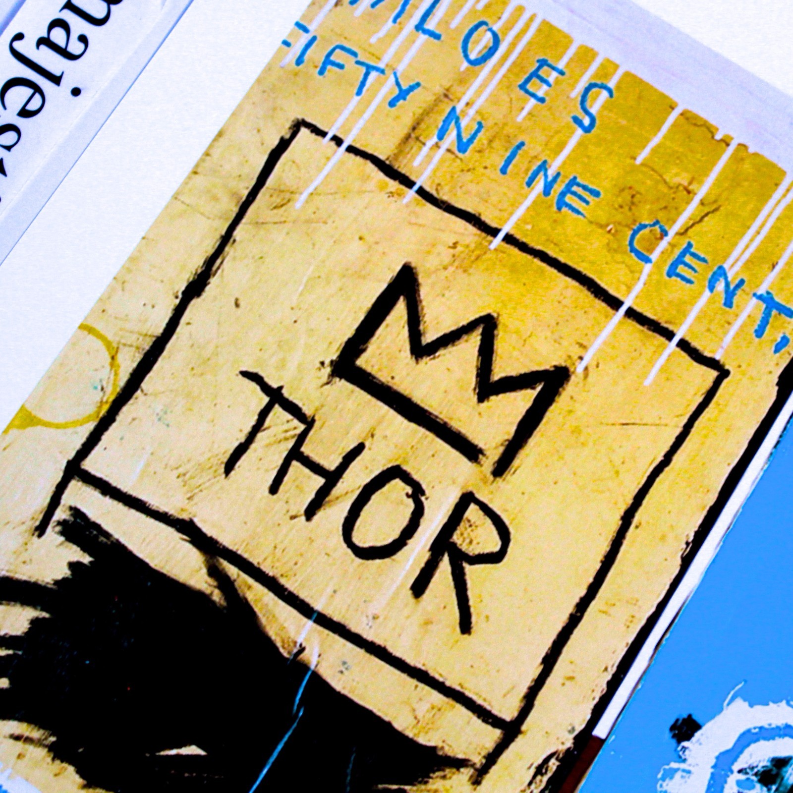 RARE!!VTG Jean Michel Basquiat Thor Artwork Unseen Edition