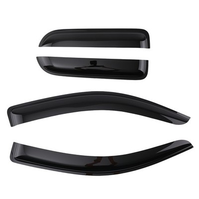 4PC Window Visors Rain Guards Deflectors for Chevy Silverado Double Cab 14-2018