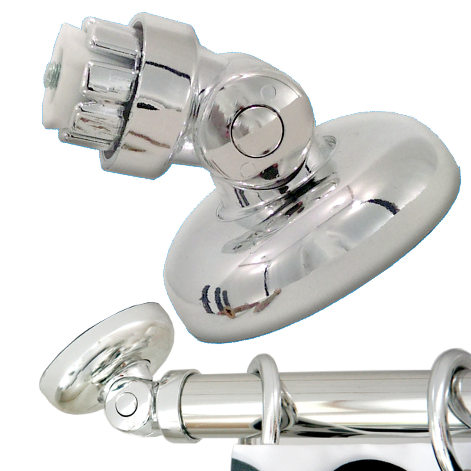 Angled Wall 25mm Diameter Shower Curtain Rail Adapter Rod Bath