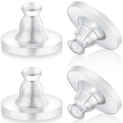 Earring Backs Rubber,100pcs Soft Clear Earring Backs for Studs,Hypoallergenic...