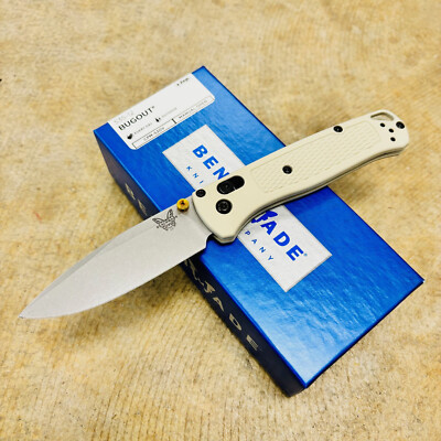 Benchmade 535-12 Bugout AXIS Folding Knife 3.24'' S30V TAN Handles Knife PREOWNED