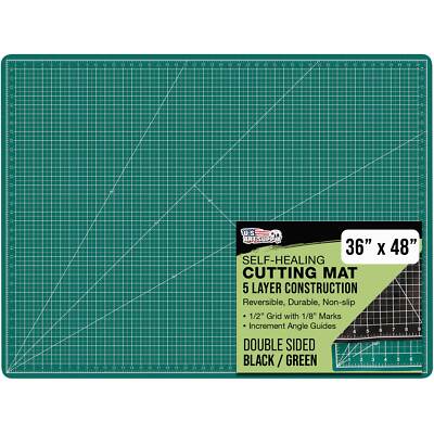 36'' x 48'' GREEN/BLACK Self Healing 5-Ply Double Sided Durable Cutting Mat