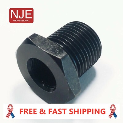  Steel Thread Convert 1/2x28 to 3/4x16 Black Muzzle Adapter +Free crush washer