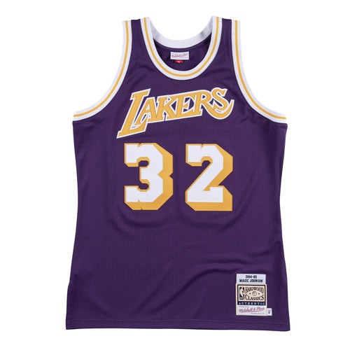 

MITCHELL - NESS NBA AUTHENTIC ROAD JERSEY LA LAKERS 84 MAGIC JOHNSON, Фиолетовый