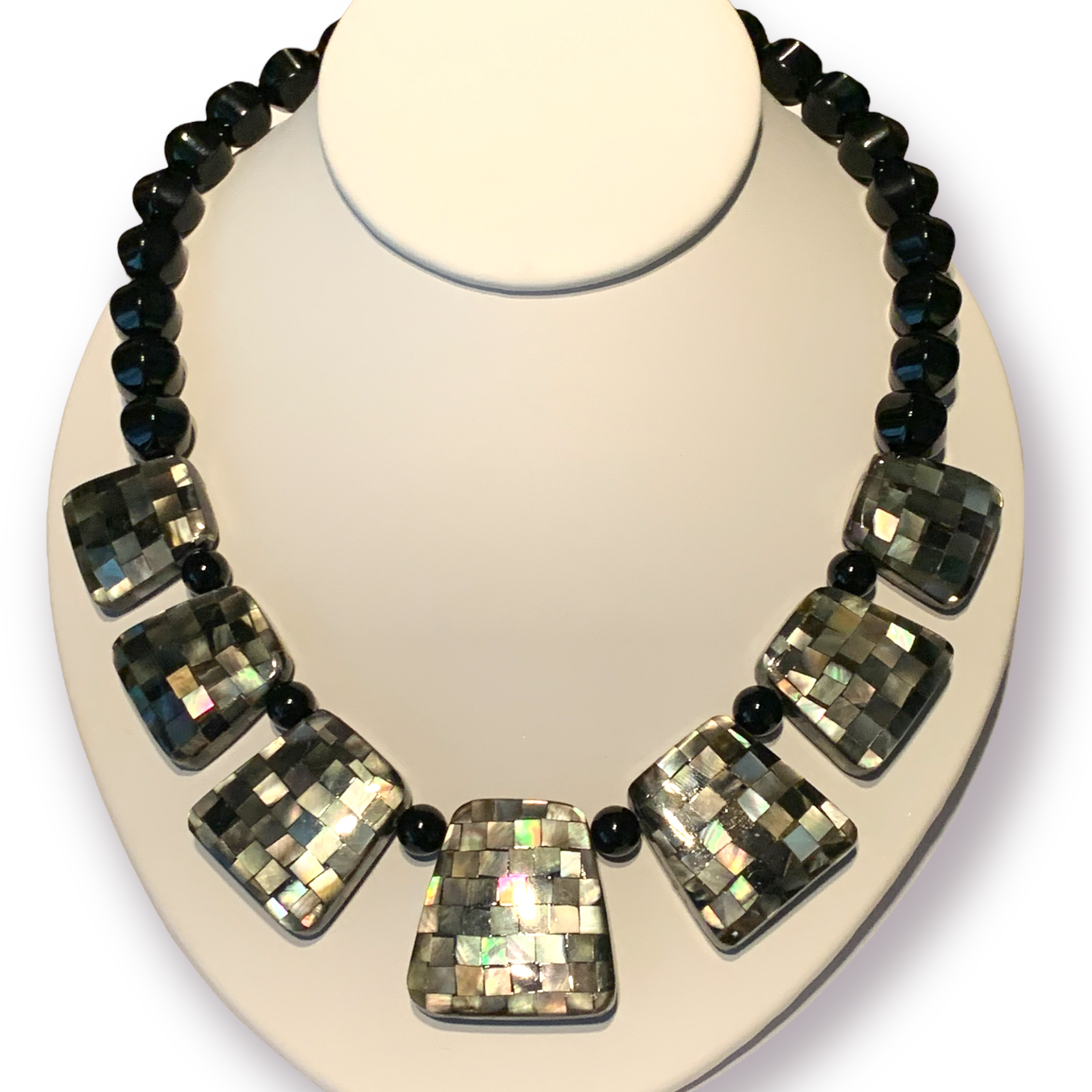 DTR Mine Finds by Jay King Onyx Mother of Pearl Mosaic