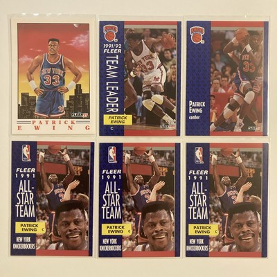 Patrick Ewing New York Knicks 1991-92 Fleer Base Insert 6 Card Lot