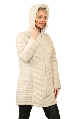 Women's Long Jacket Quilted Padded Hooded Puffer Casual Ladies Warm Lined Coat