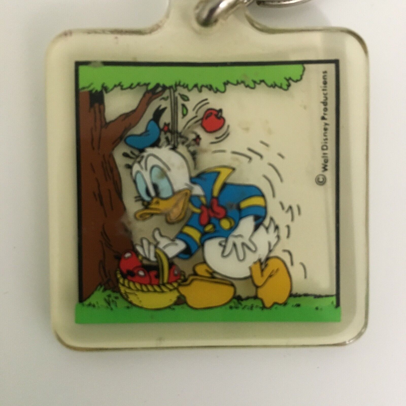 Donald Duck Walt Disney Productions 3D style key chain Acrylic