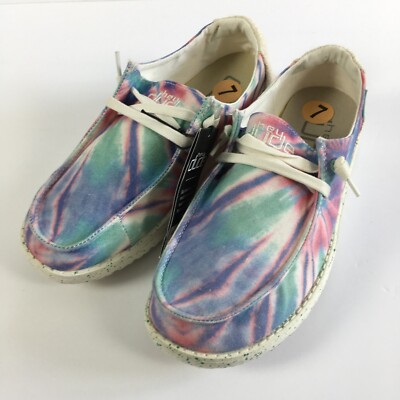 HEY DUDE Wendy Rose Candy Tie Dye, Women's 7, Multicolor NWOT 121419864