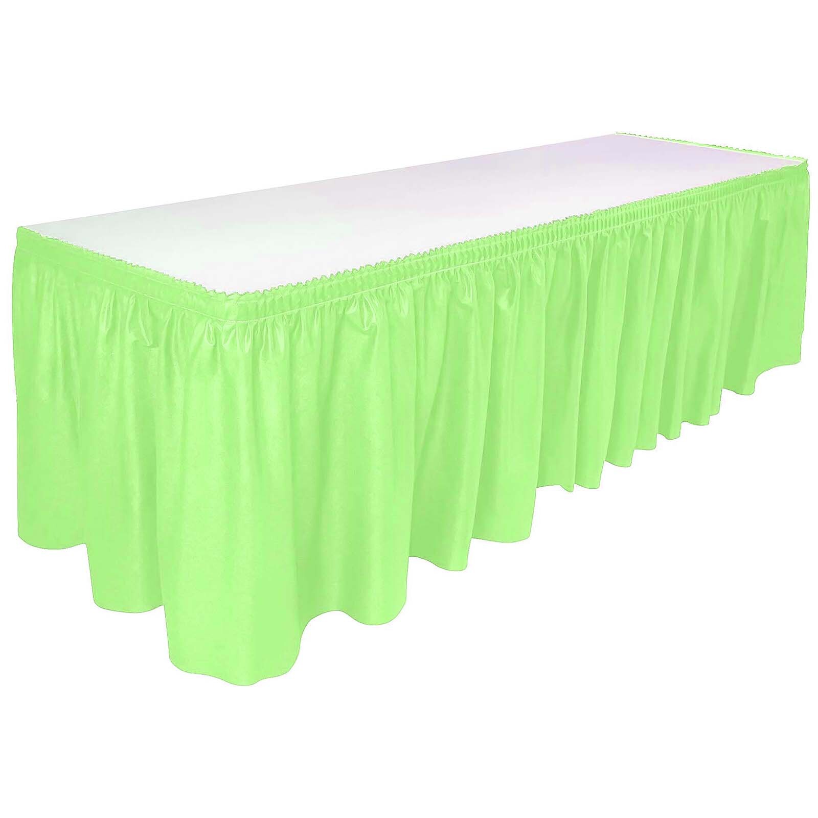 Plastic Table Skirt 29"x14ft for Rectangle Tables Disposable/Reusable  BPA Free