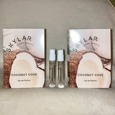 2x Skylar Clean Beauty Coconut Cove Eau de Parfum EDP Sample Sprays .05oz, 1.5ml