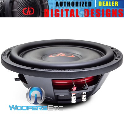 DD AUDIO SL612-D4 12'' SLIM SHALLOW 1200W DUAL 4-OHM CAR SUBWOOFER BASS SPEAKER
