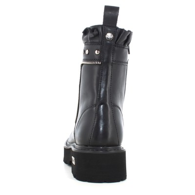 Pre-owned Cult A24us Women's Combat Boots Clw434700 Slash 4347 Mid W Leather In Black