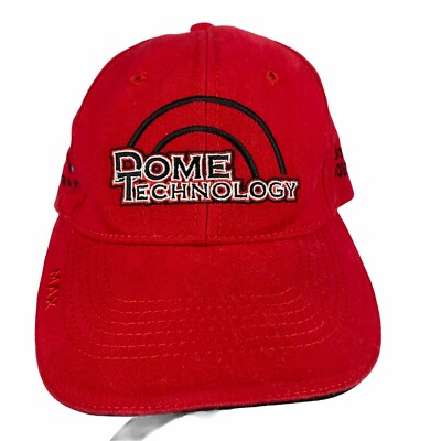 Dome Technology Mirant Mens Strapback Hat Cap Thinshell Construction Cotton Red