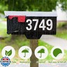 Reflective Mailbox Numbers for Outside - 30 Pcs Waterproof Mailbox Numbers Stickers, Large 3 Inch Self Adhesive 0-9 Vinyl Number for Mailbox, Door, Garbage Bins, Address Number (White)