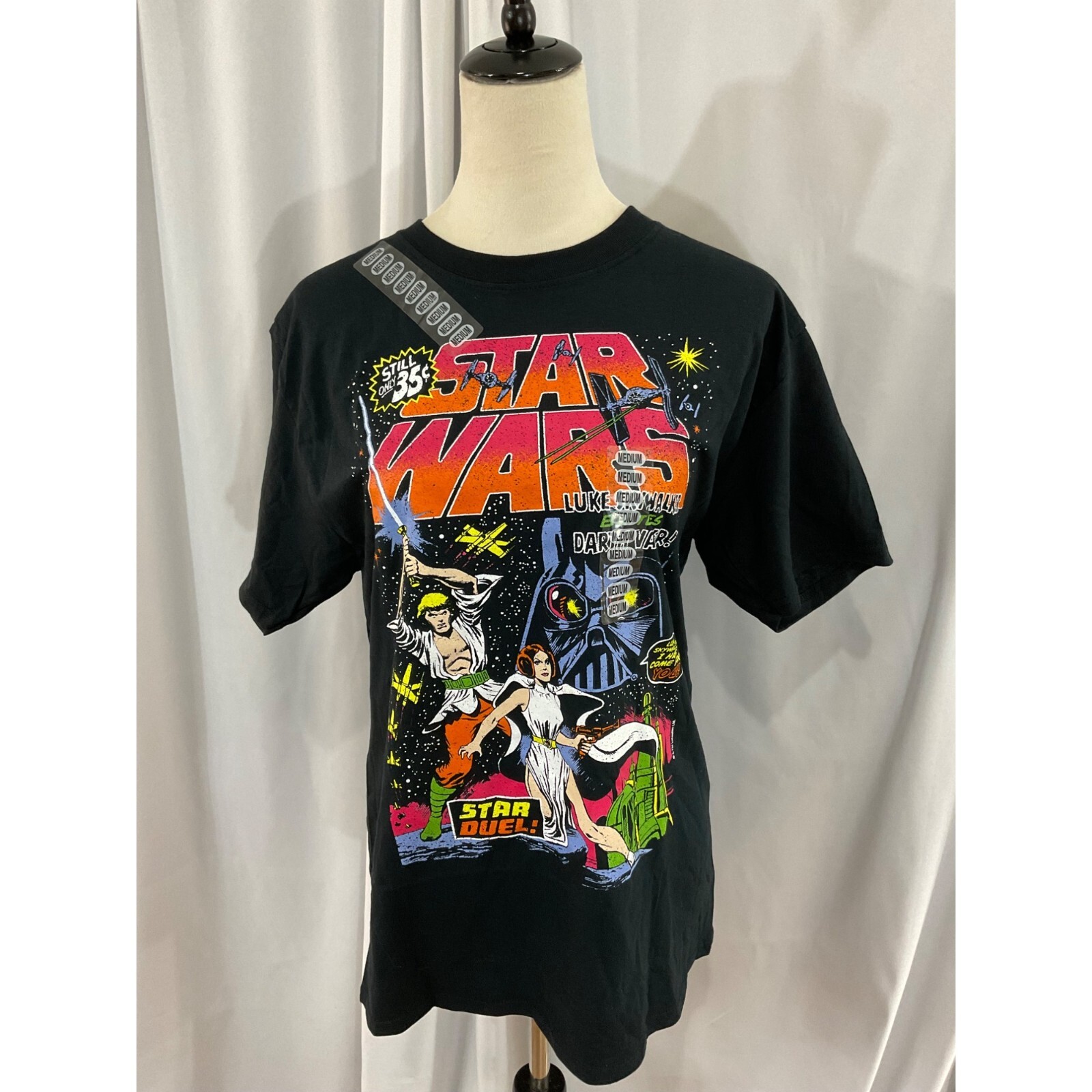 NWT Star Wars T-Shirt Luke Skywalker Battles Darth Vader