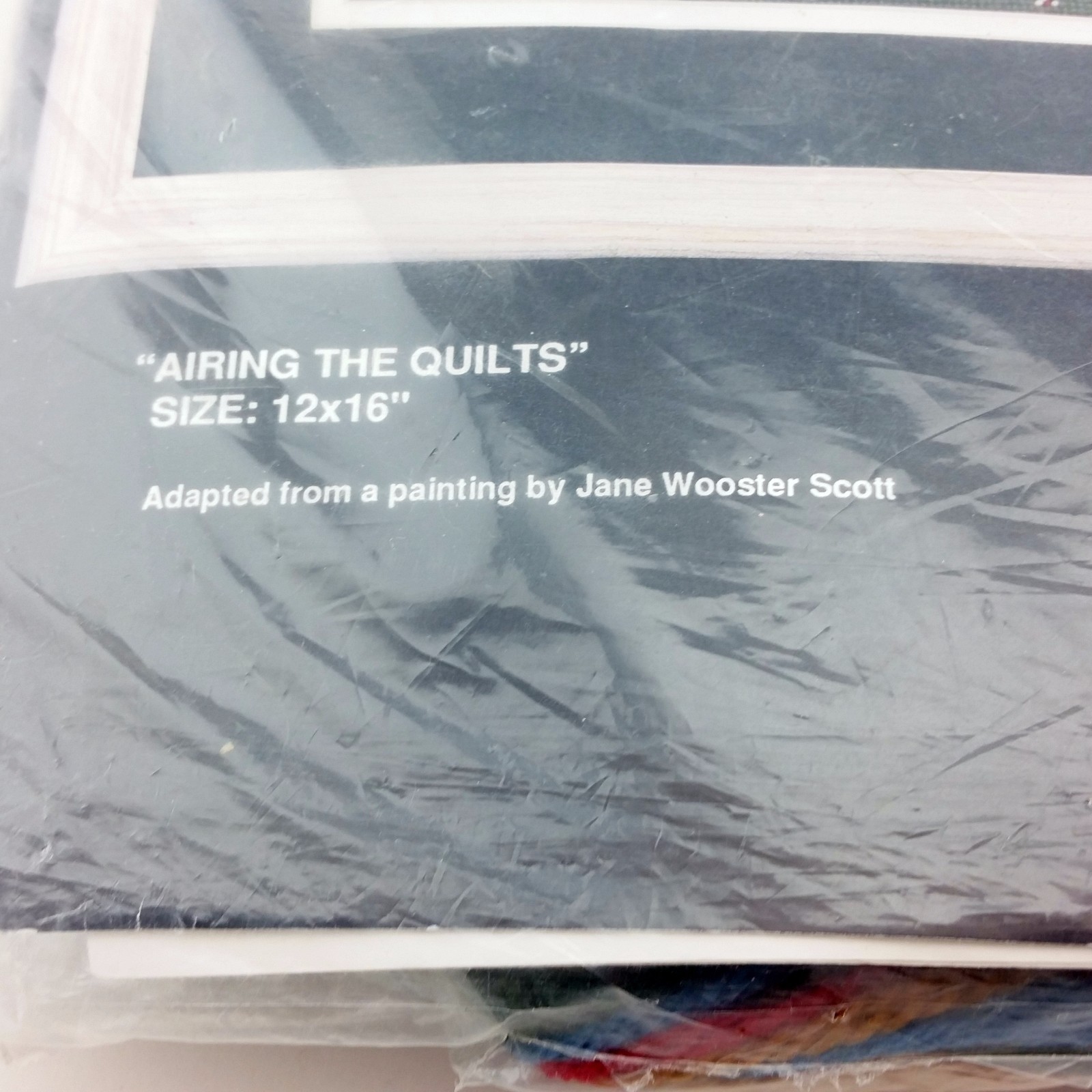 Bucilla Needlepoint Kit Airing the Quilts Jane Wooster Scott 4611 Unused Sealed