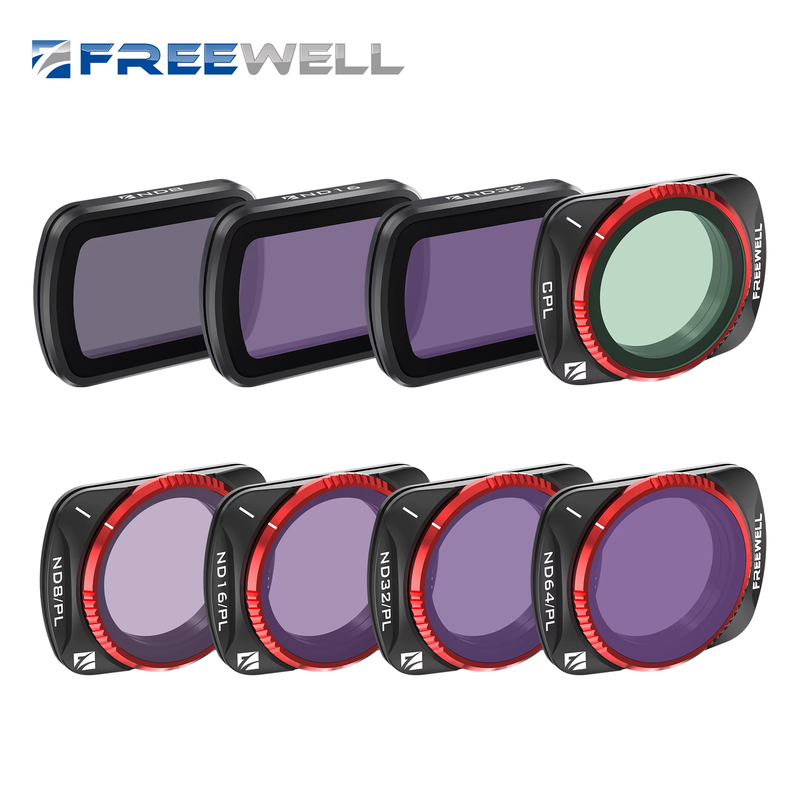 8Pack All Day QuickSwap ND/PL, ND, CPL Filter Kit for Osmo Pocket 3 Enhance Your