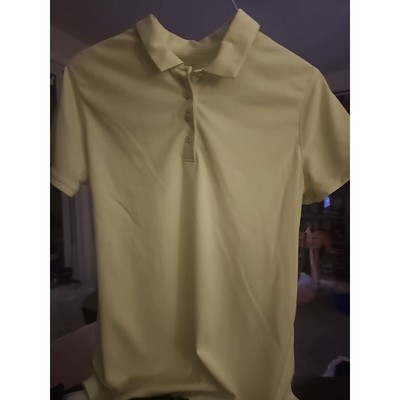 Nike Fit Dry Yellow Golf Shirt Short Sleeve Top Size L NWT CR6 Excellent