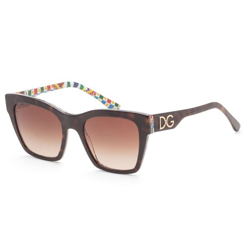 Женские солнцезащитные очки Dolce & Gabbana 53mm Havana On White Barrow DG4384-321773-53