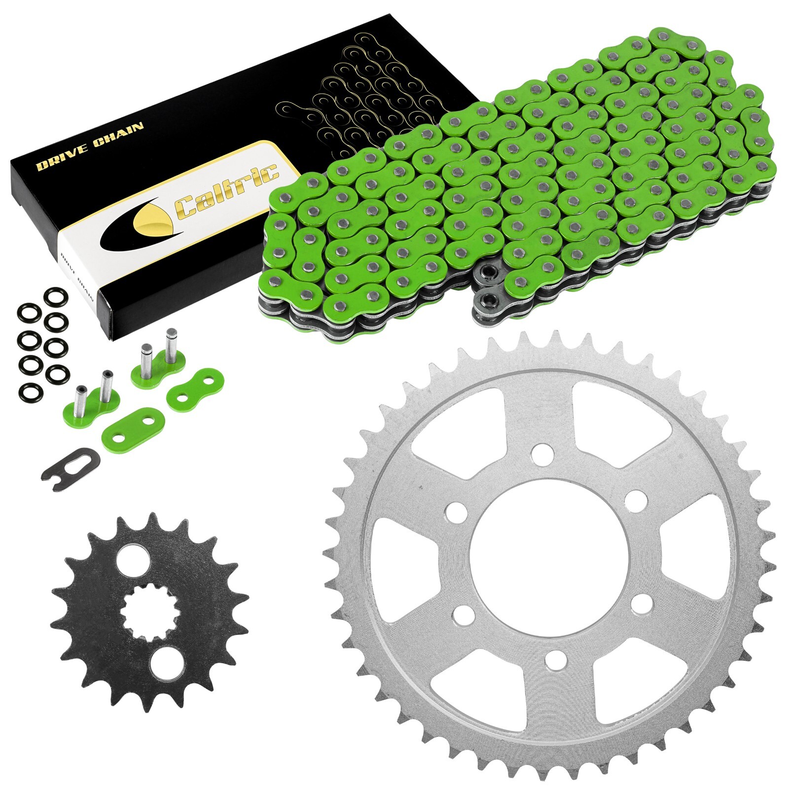 Green O-Ring Drive Chain & Sprockets Kit for Kawasaki ZX1200