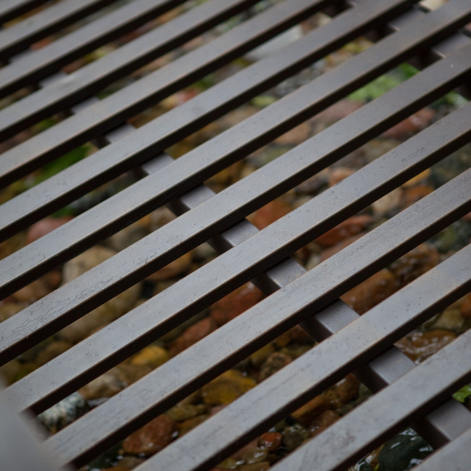 Weathered Black Finish Metal 8 Foot Garden Bridge Outdoor Yard Lawn Landscaping