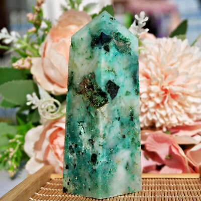3.7''Natural Phoenix Quartz Tower Crystal Healing Obelisk Reiki Energy Gems Point