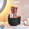 Cayxenful Pencil Holder For Desk,5 Slots 360°Degree Rotating Desk Organizers And Accessories,Desktop Storage Stationery Supplies Organizer, Cute Pencil Cup Pot For Office, School, Home (H-Black)