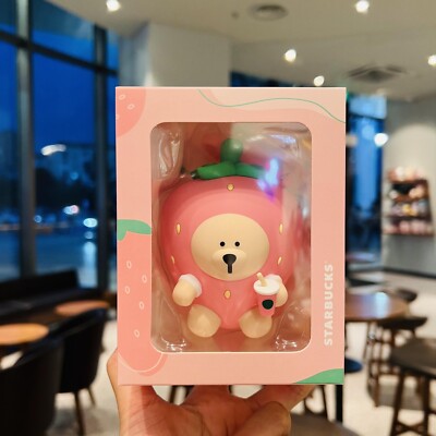 New 2023 China Starbucks Summer Silicon Mini Cute Bear Keychain Earphone Bag